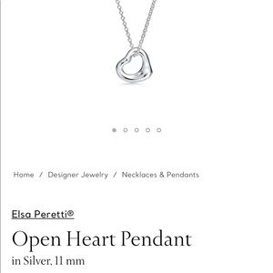 Elsa Peretti Open Heart Pendant Tiffany necklace